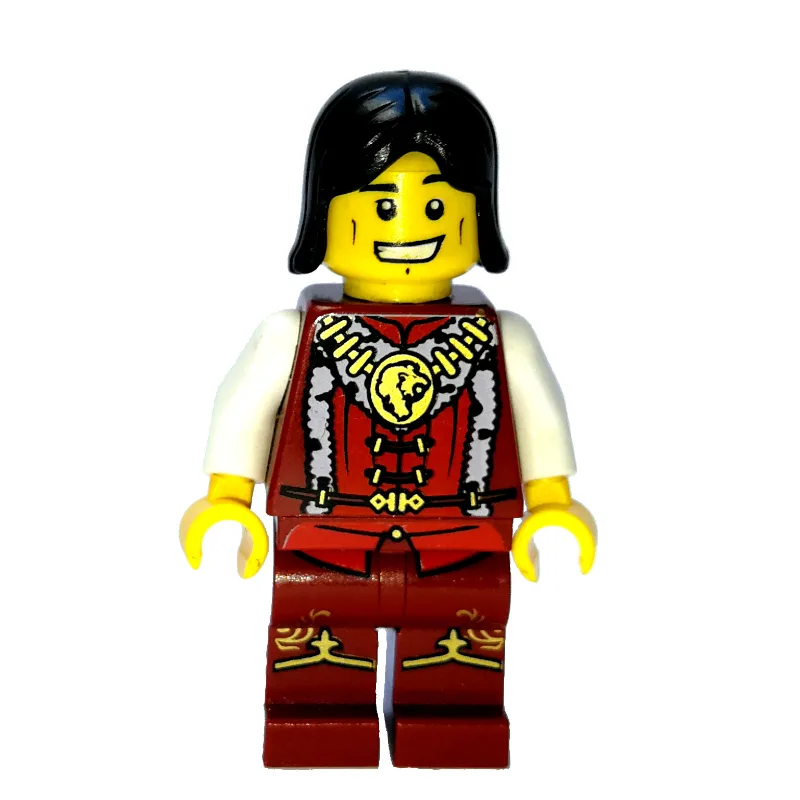 Prince - Dark Red Torso, Dark Red Legs, Black… — minifigurine LEGO | Brick Broker