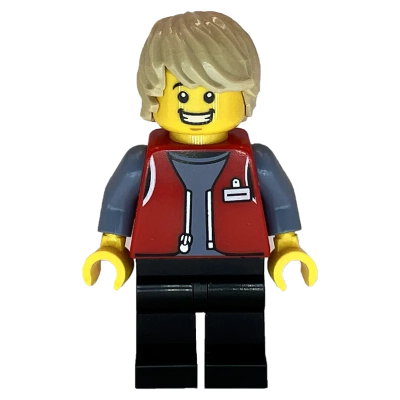 LEGO Employee, Red Jacket, Black Legs — dans quels sets LEGO ? (fig-015197) | Brick Broker