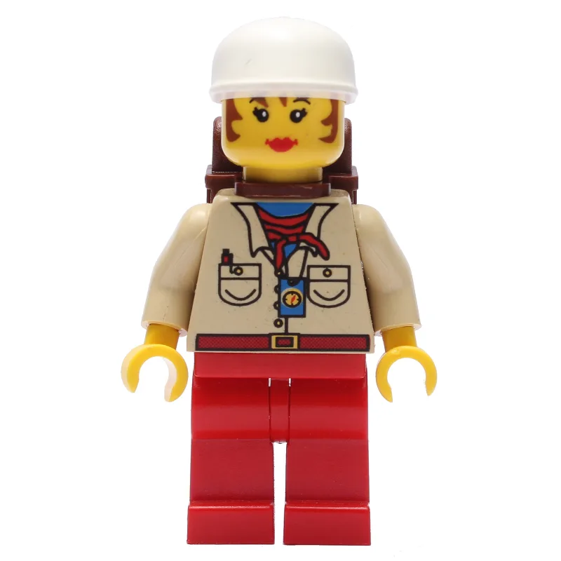 Actress - Pippin Read, Red Leg, Brown Backpack — minifigurine LEGO | Brick Broker