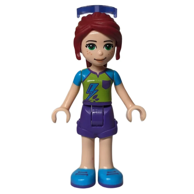 Mia - Lime Top, Dark Purple Skirt, Sunglasses — minifigurine LEGO | Brick Broker