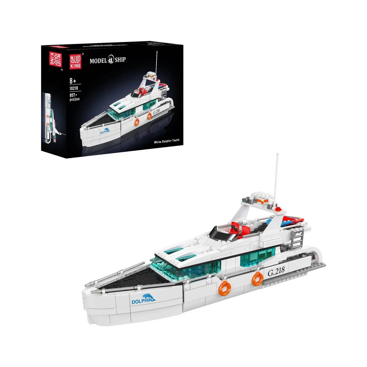 Mould King Yacht Dauphin Blanc (MOU-10218) - prix | Brick Broker