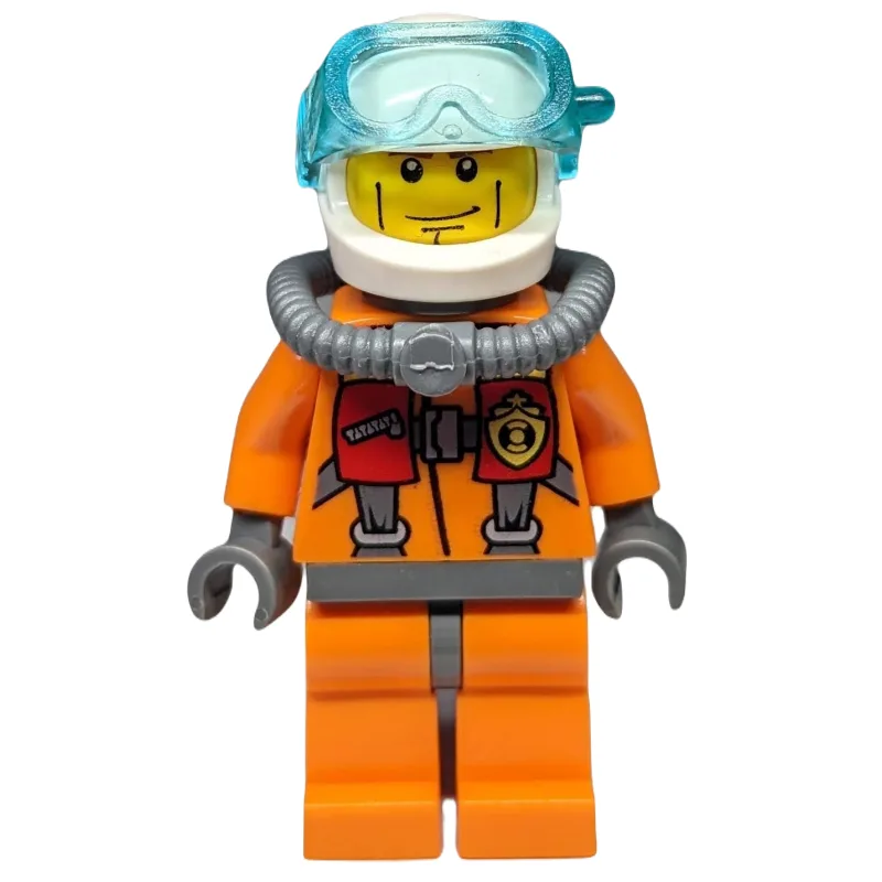 Coast Guard Diver, Orange, White Helmet, Airt… — minifigurine LEGO | Brick Broker