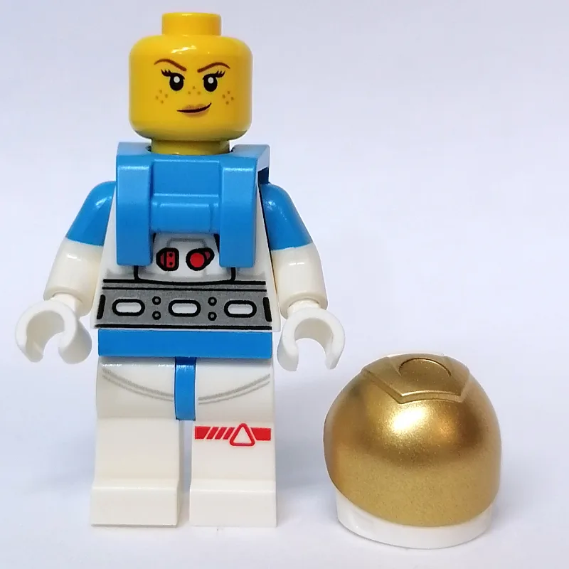 Astronaut, Female, White Suit, Gold Visor, Cl… — minifigurine LEGO | Brick Broker