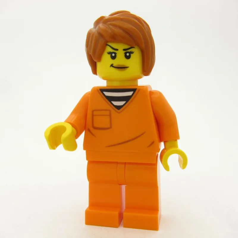 Criminal, Orange Jumpsuit, Dark Orange Hair — minifigurine LEGO | Brick Broker