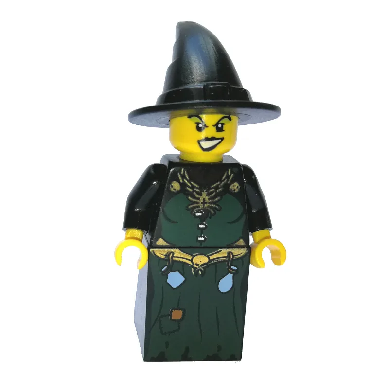 Witch, Dark Green Dress with Spider Necklace… — minifigurine LEGO | Brick Broker