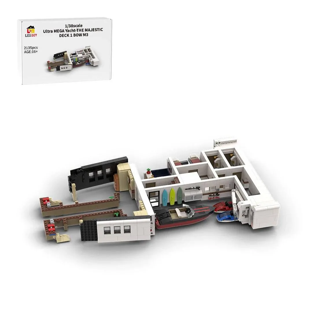 LesDiy Ultra MEGA Yacht - Partie 1 Module 3 Pont 1 Poupe (LESDIY-3655866) - prix | Brick Broker