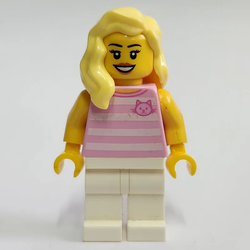 Bright Pink Torso, White Legs, Bright Light Y… — minifigurine LEGO | Brick Broker