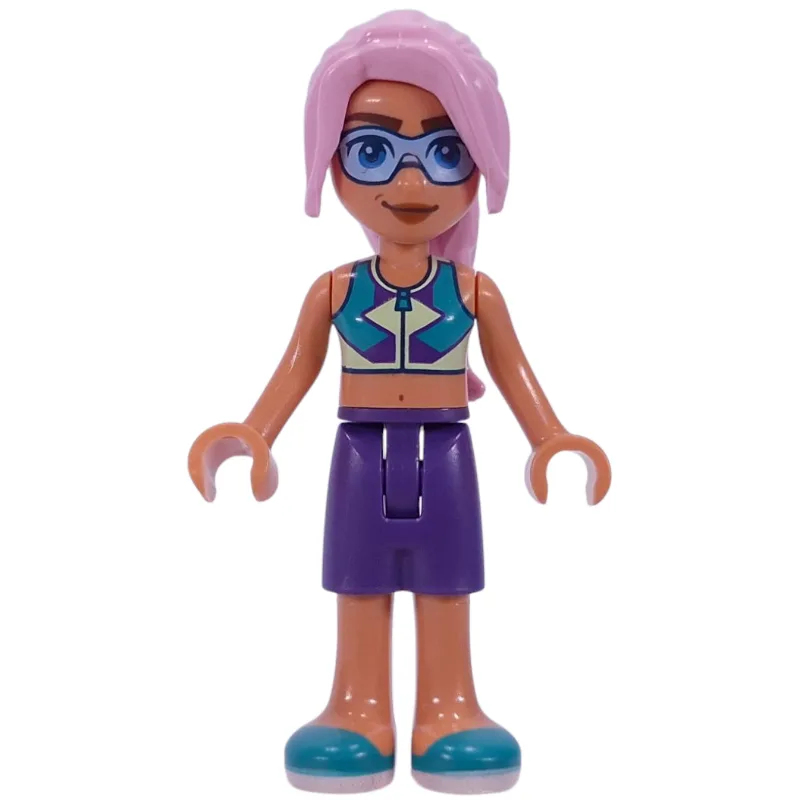 Sky - Dark Turquoise Top, Dark Purple Shorts — minifigurine LEGO | Brick Broker