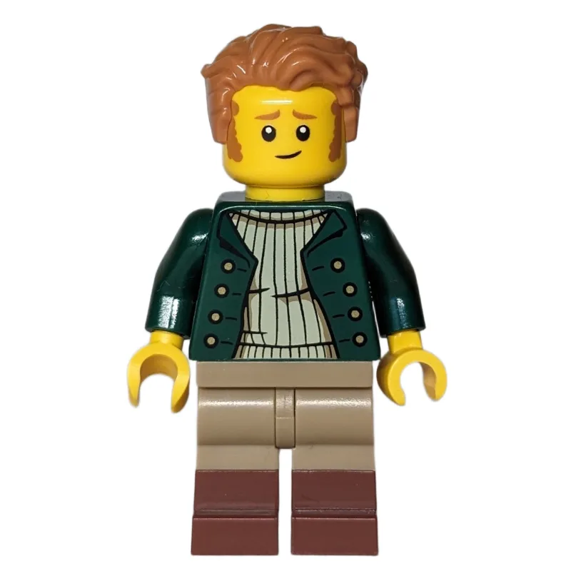 Man, Dark Green Torso, Dark Tan Legs, Medium… — minifigurine LEGO | Brick Broker