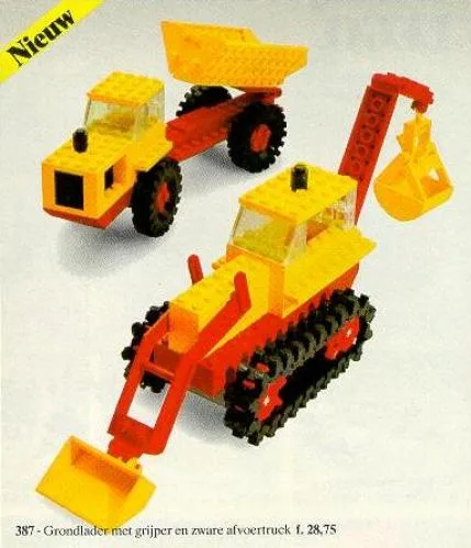 LEGO 387 Pelleteuse et Camion Benne - prix | Brick Broker