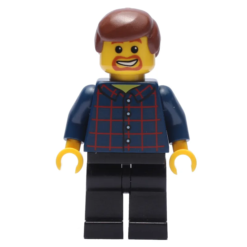 Dark Blue Torso, Black Legs, Reddish Brown Ha… — minifigurine LEGO | Brick Broker