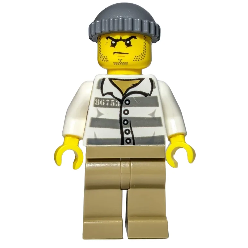 Criminal, Prison Shirt '86753', Dark Tan Legs… — minifigurine LEGO | Brick Broker