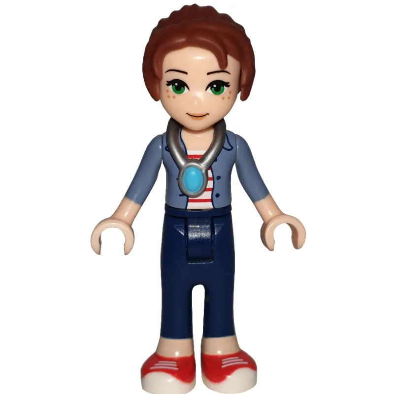 Emily Jones with Sand Blue Jacket and Necklace — minifigurine LEGO | Brick Broker