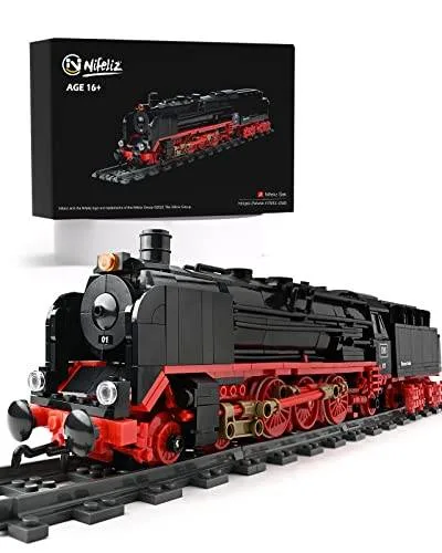 Nifeliz Train BR01 Rétro à Vapeur Express avecRails, Locomotive et Construction Ferroviaire, Cadeau pour Adultes et Garçons (NF10121) - prix | Brick Broker