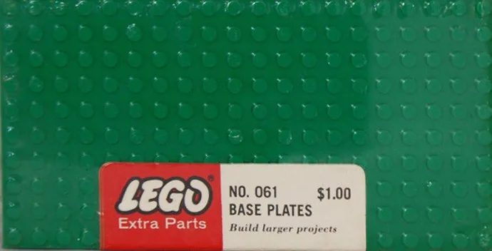 LEGO 061 Cinq grandes plaques de base - Vert - prix | Brick Broker
