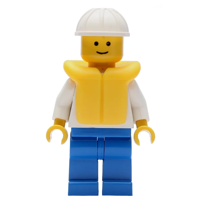 Boat Worker, White Shirt with Anchor, Blue Le… — minifigurine LEGO | Brick Broker