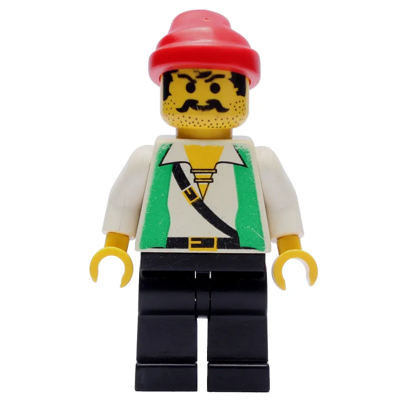 Pirate - Green Vest, Black Legs, Red Bandana — minifigurine LEGO | Brick Broker