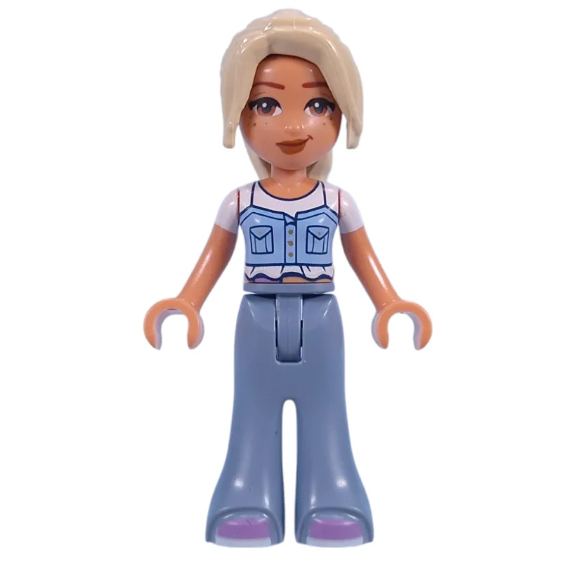 Sara - Bright Light Blue Top, Sand Blue Pants — minifigurine LEGO | Brick Broker