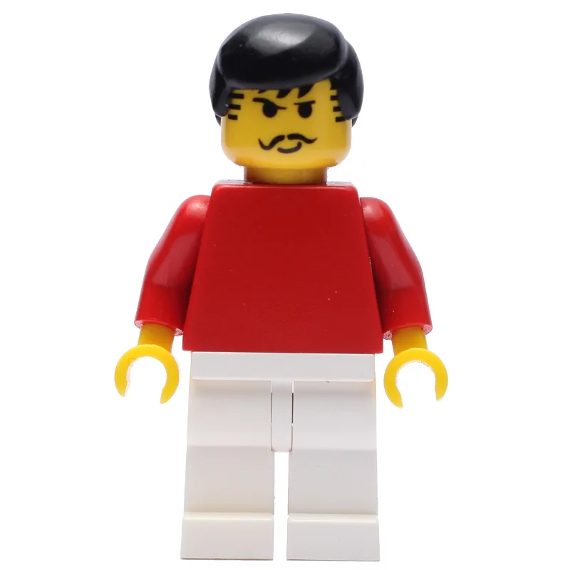 Soccer Player Red Plain Torso, White Legs 7 — minifigurine LEGO | Brick Broker