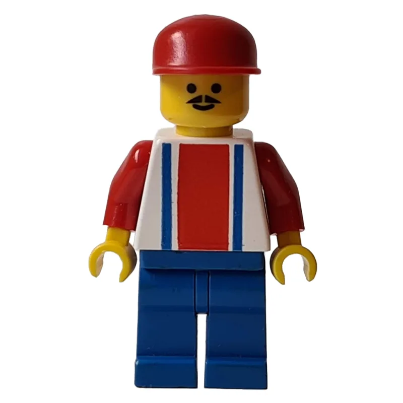 Soccer Player White Torso with Blue/Red Strip… — minifigurine LEGO | Brick Broker