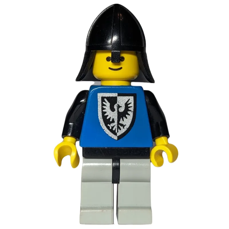 Knight (Black Falcon) - Light Gray Legs, Neck… — minifigurine LEGO | Brick Broker