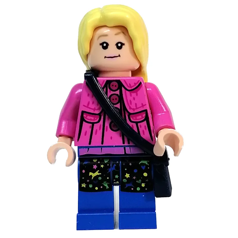 Luna Lovegood, Dark Pink Jacket, Printed Skirt — minifigurine LEGO | Brick Broker
