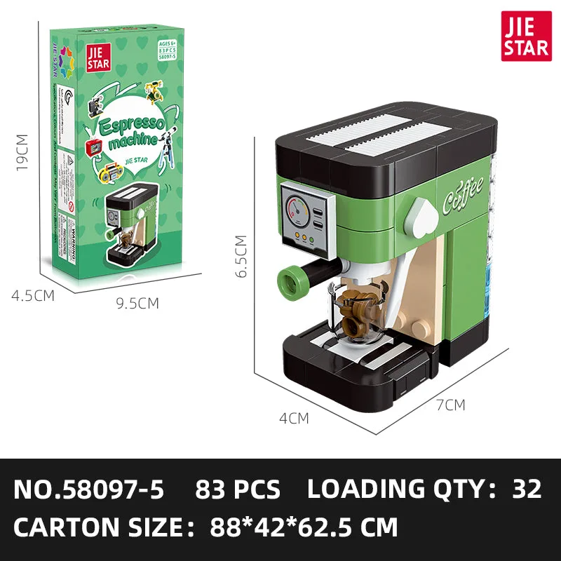 JIESTAR Ensemble de construction - Série de petits appareils électroménagers [6 petits modèles] (JS-58097) - prix | Brick Broker