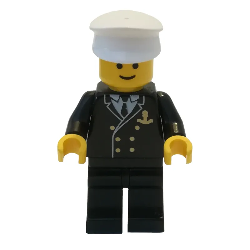 Boat Admiral, Black Suit with Gold Anchor (36… — minifigurine LEGO | Brick Broker