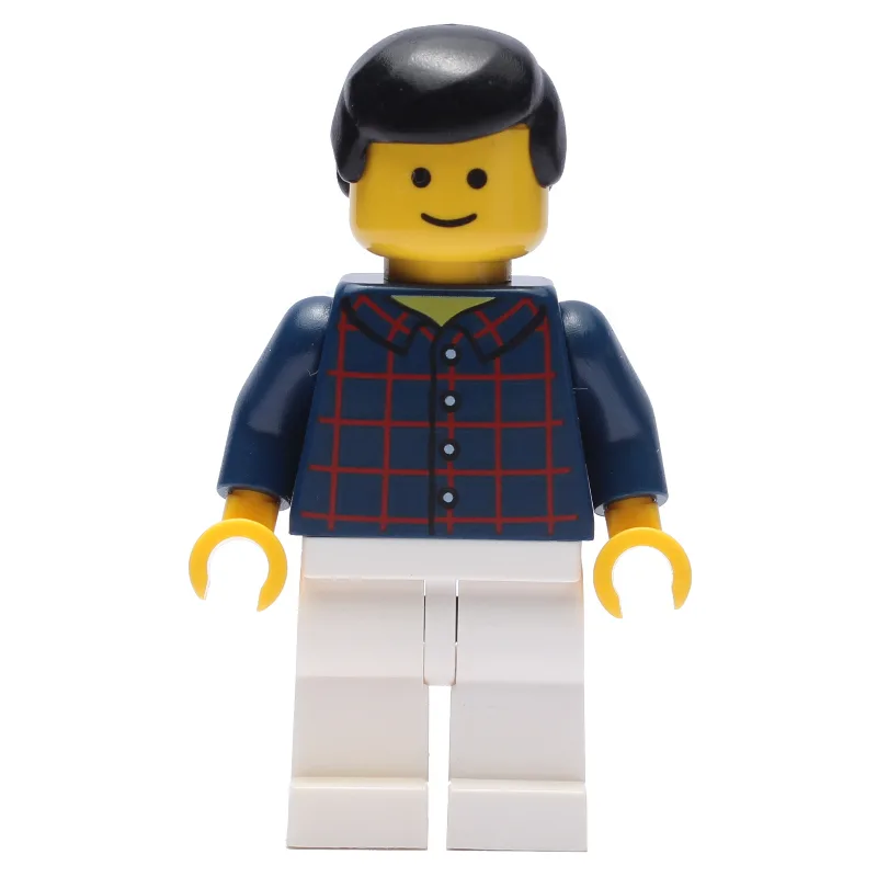 Dark Blue Torso, White Legs, Black Hair — minifigurine LEGO | Brick Broker
