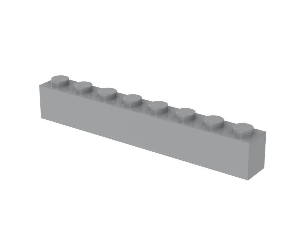BlueBrixx Brique 1x8, Gris clair bleuté (500 pcs) (BB-401209) - prix | Brick Broker