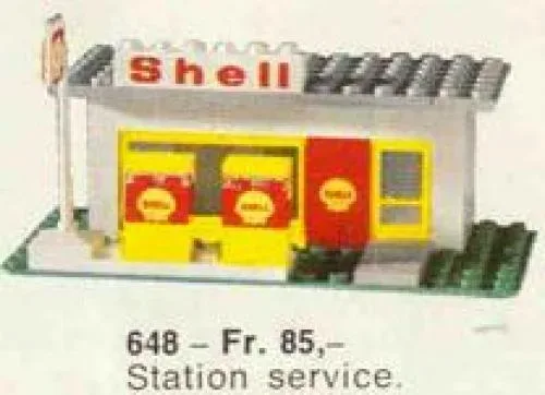 LEGO 648 Station-service Shell - prix et où acheter | Brick Broker
