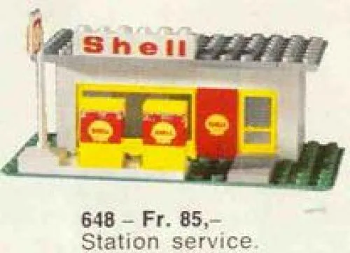 LEGO 648 Station-service Shell - prix et où acheter | Brick Broker