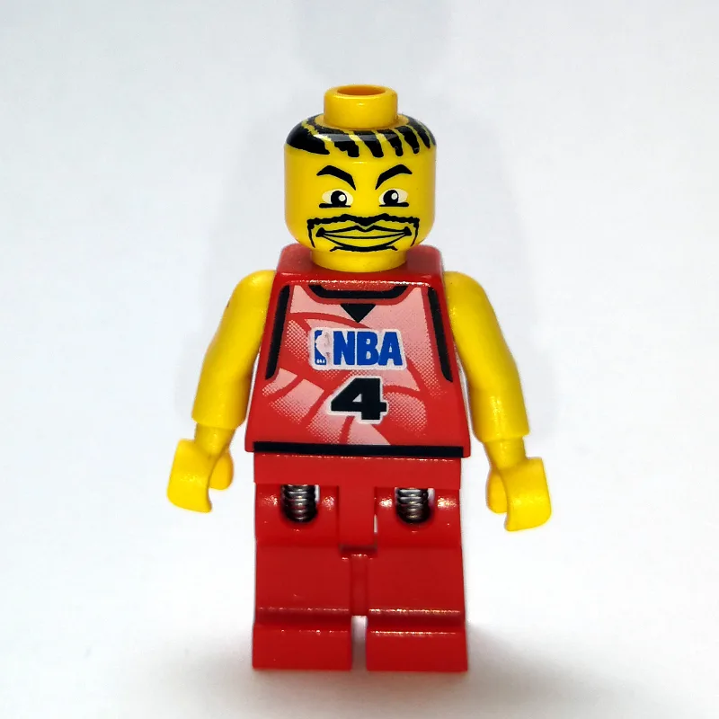 Basketball Player, Red Torso, Red Legs #4 — minifigurine LEGO | Brick Broker