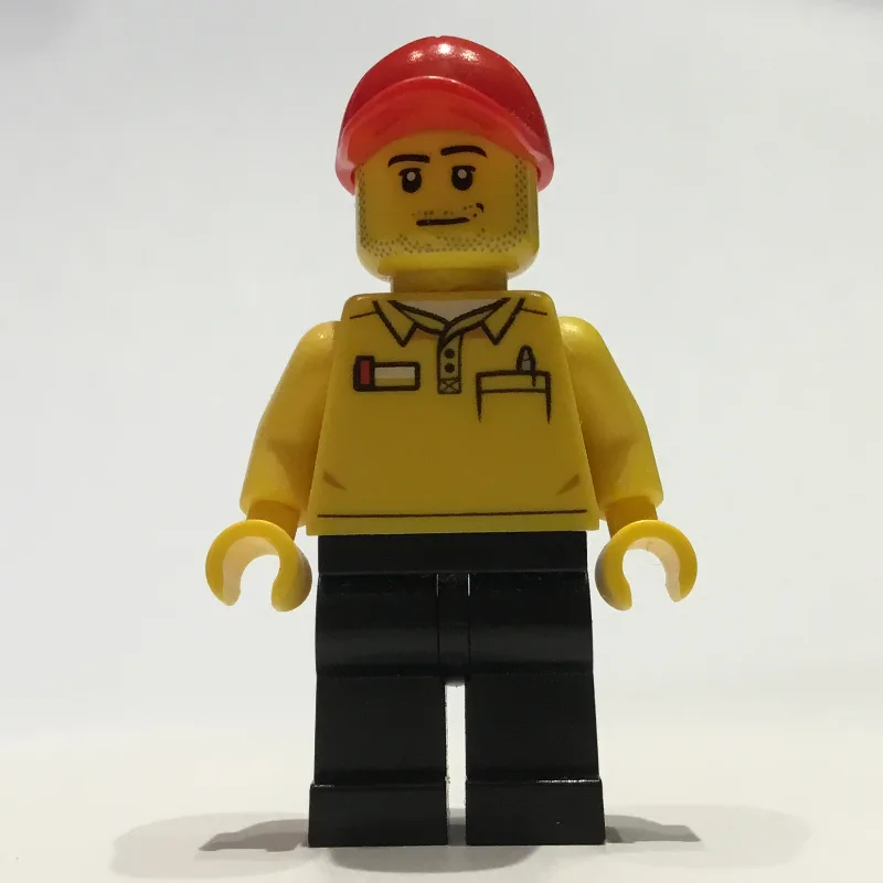 LEGO Store Employee, LEGO Logo on Back, Red C… — minifigurine LEGO | Brick Broker