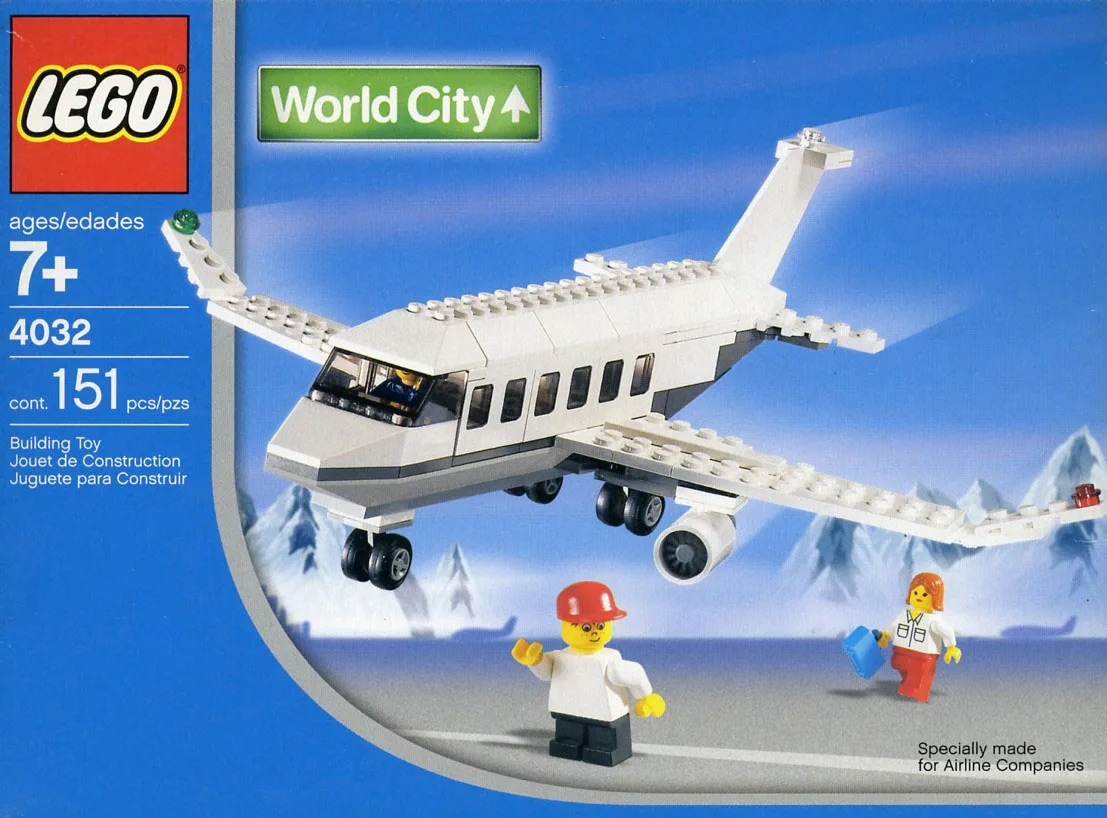 LEGO 4032 Avion de passagers - Version EL AL - prix | Brick Broker