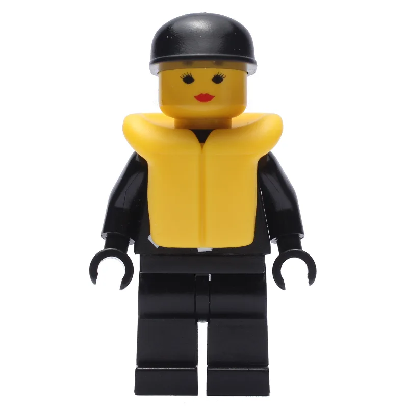 Policewoman, Black Jacket with Zipper and Bad… — minifigurine LEGO | Brick Broker