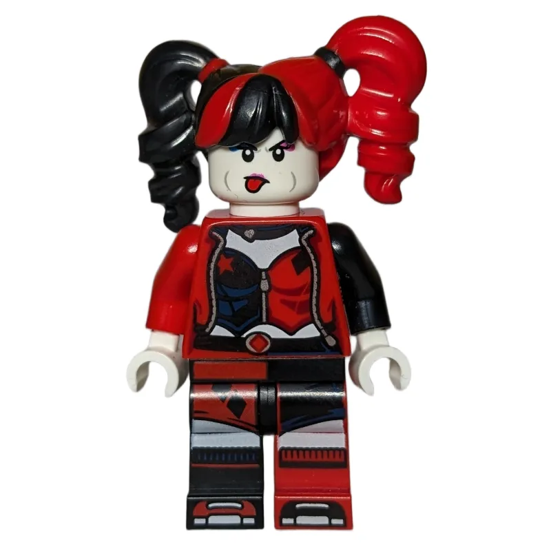Harley Quinn in Black and Red Jester Outfit,… — minifigurine LEGO | Brick Broker