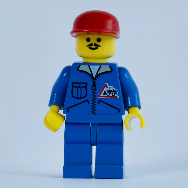 Construction Worker, Blue Jacket with Zipper… — minifigurine LEGO | Brick Broker