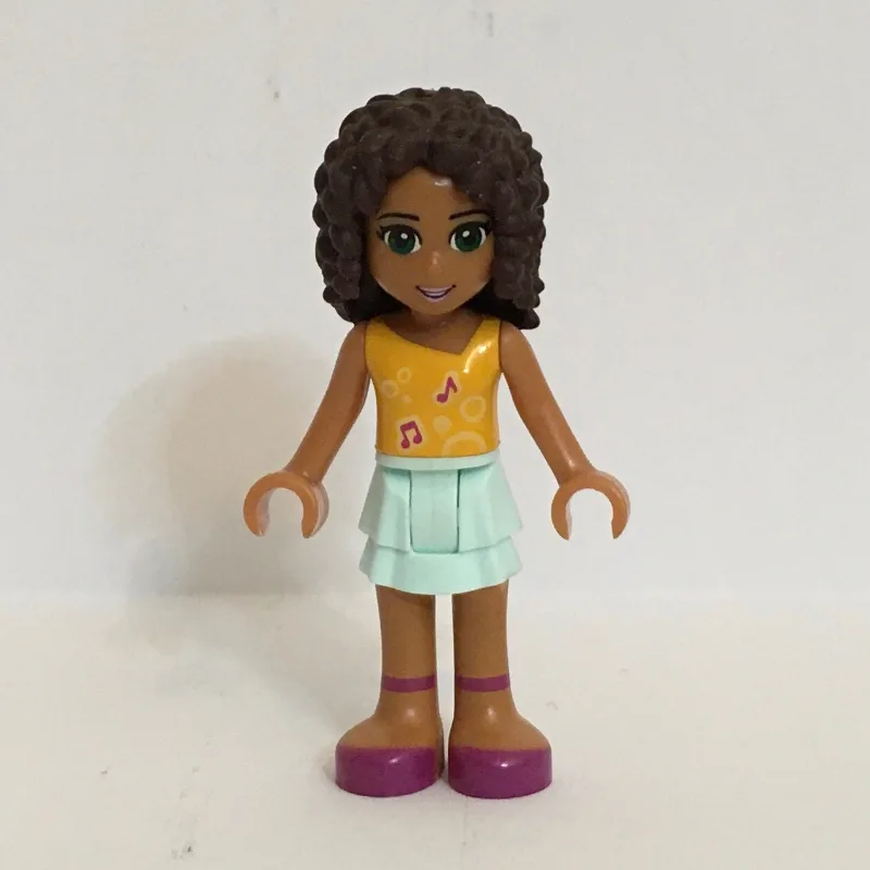 Andrea - Bright Light Orange Top, Light Aqua… — minifigurine LEGO | Brick Broker