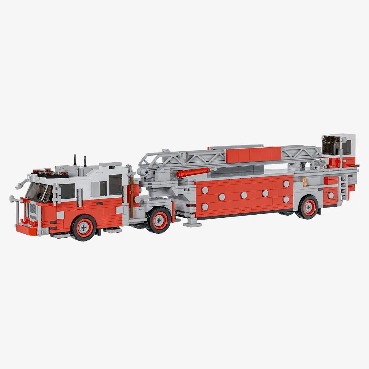 BlueBrixx Échelle à vapeur Seagrave rouge/blanc (BB-100865) - prix | Brick Broker