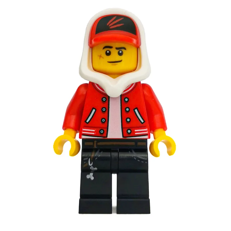 Jack Davids, Red Jacket with White Hood and R… — minifigurine LEGO | Brick Broker