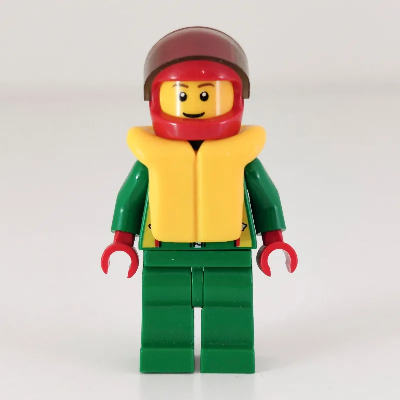 Racer, Green Jacket with Zipper and Octan Log… — minifigurine LEGO | Brick Broker