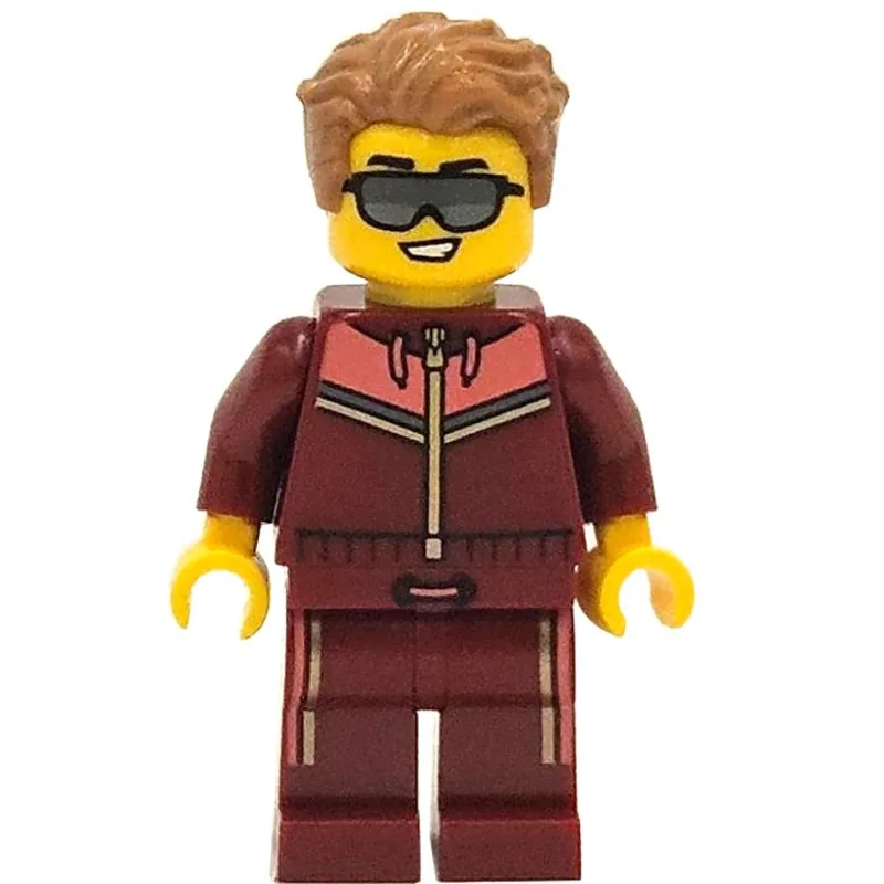 Man, Dark Red Tracksuit, Sunglasses — dans quels sets LEGO ? (fig-015348) | Brick Broker