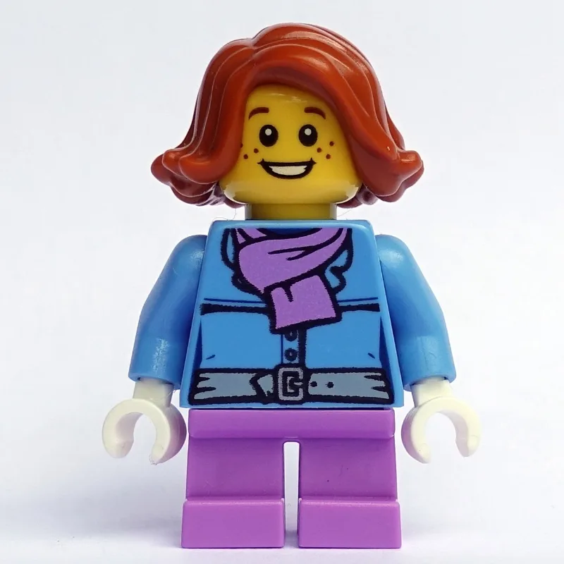 Girl, Medium Blue Jacket with Medium Lavender… — minifigurine LEGO | Brick Broker