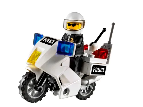 LEGO 7235 Moto de police (Version autocollant noir) - prix | Brick Broker