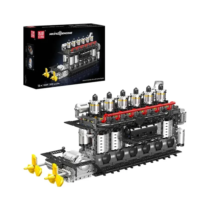 Mould King Moteur d'avion de porte-avions 6 cylindres en ligne (MOU-10209) - prix | Brick Broker
