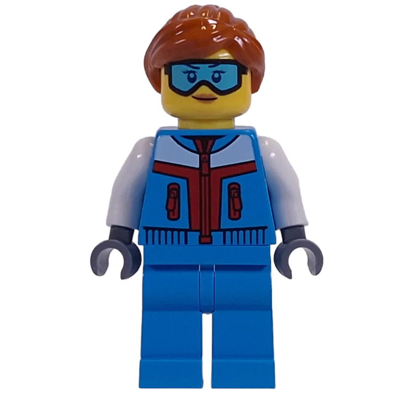 Dark Azure Torso, Dark Azure Legs, Dark Orang… — minifigurine LEGO | Brick Broker