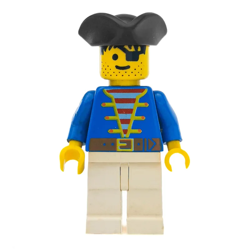 Pirate - Blue Jacket, White Legs, Black Trico… — minifigurine LEGO | Brick Broker
