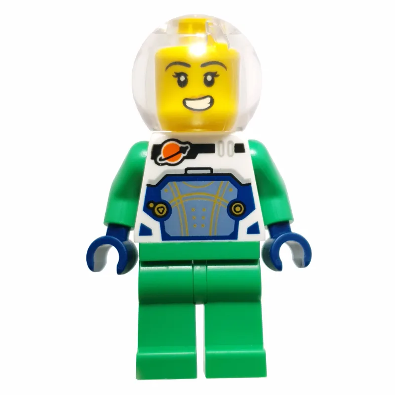 Astronaut, White Spacesuit, Bright Green Legs… — minifigurine LEGO | Brick Broker