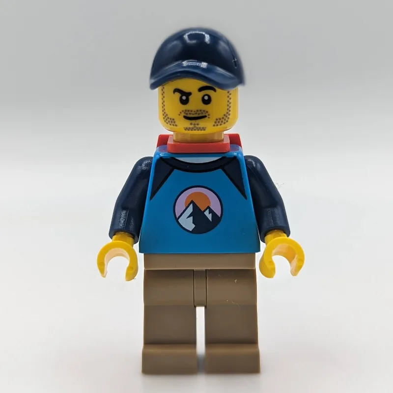 Dirt Bike Rider, Male - Dark Azure Top, Dark… — minifigurine LEGO | Brick Broker